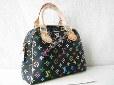 discount louis vuitton handbags monogram multicolore m40026 black wholesale