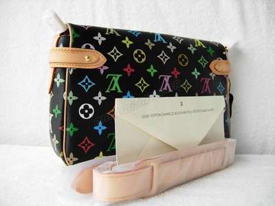 discount louis vuitton handbags monogram multicolore m40027 black wholesale