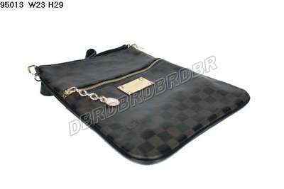 discount louis vuitton handbags leather 95013 black/gray wholesale