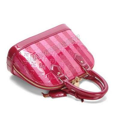 discount louis vuitton handbags monogram vernis m91606 red/pink stripped wholesale