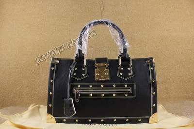 discount louis vuitton handbags suhali leather m91812 black wholesale